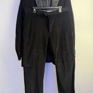 Elegant Black Corduroy Suit for Men